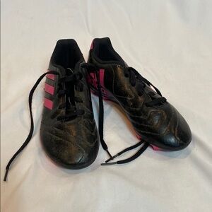 Adidas Black and Pink Athletic Cleats